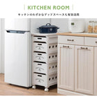 ストッカー 引き出し5段 ロゴあり 明るめ 30×40×79cm ホワイトウォッシュ