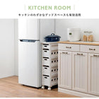 ストッカー 引き出し5段 ロゴなし 20×40×79cm ライトブラウン