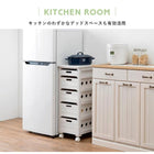 ストッカー 引き出し5段 ロゴなし 30×40×79cm ライトブラウン