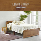 すのこベッド 高さ調整 セミダブル ライトブラウン