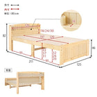 すのこベッド 高さ調整 セミダブル ライトブラウン
