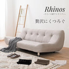 ソファ(ライノス 2.5) 2.5P ブラウン 組立設置付