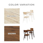 ダイニング3点セット コンパクト 70×70×70cm ブラウン