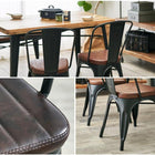 ダイニング3点セット チェアタイプ 80×80×76cm ダークブラウン