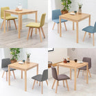 ダイニング3点セット チェア×2 75×75×72cm ナチュラル/ブルー