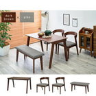 ダイニング4点セット デザインチェア 120×75×70cm ナチュラル/グレー