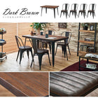 ダイニング5点セット チェアタイプ 120×80×76cm ダークブラウン