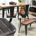 ダイニング5点セット チェアタイプ 120×80×76cm ダークブラウン