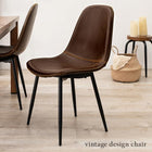 ダイニング5点セット 木脚/Aタイプ 140×80×72cm ダークブラウン