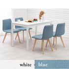 ダイニング5点セット 背もたれロータイプ 110×70×72cm ナチュラル/ブルー