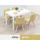 ダイニング5点セット 背もたれロータイプ 110×70×72cm ナチュラル/ブルー