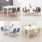 ダイニング5点セット 背もたれロータイプ 110×70×72cm ナチュラル/ブルー