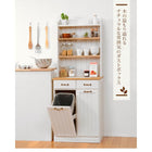 ダストボックス カントリー 59×38×155cm ホワイトウォッシュ