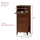 チェスト レトロ 4段 42×32×100cm ブラウン