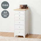 チェスト アンティーク天板 6段 31×38.5×71.5cm ホワイト