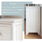 チェスト シンプル ワイド 6杯 60×31×93cm アンティークホワイト