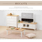 チェスト ブロカント 5杯 80×35×85cm ホワイト