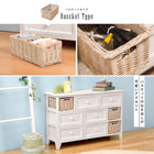 チェスト 幅90cm バスケットタイプ 90×30×59cm アンティークホワイト