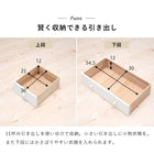 チェスト 丸取っ手 11杯 60×37×146cm ホワイト