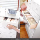 チェスト 丸取っ手ワイド 5杯 87×37×55cm ホワイト