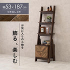 チェストラック 引出し2段 幅53 53×48×187cm ブラウン