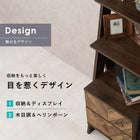 チェストラック 引出し2段 幅53 53×48×187cm ブラウン