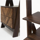 チェストラック 引出し2段 幅75 75×48×187cm ブラウン