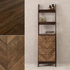 チェストラック 引出し4段 幅53 53×48×187cm ブラウン