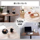テーブル&チェア3点セット 丸型 60×70cm ブラウン