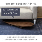 テーブル オーバル折れ脚 95×40×32cm ブラウン