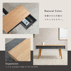 テーブル モダン 引出しタイプ 2杯 80×40×37cm ブラウン