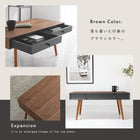 テーブル モダン 引出しタイプ 2杯 80×40×37cm ブラウン