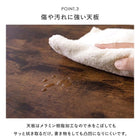 テーブル 両面引出し 100×45×36.5cm ブラウン