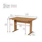 テーブル 110×70×65cm ナチュラル