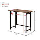 デスクチェアセット 折りたたみ 80×45×72cm ブラウン/ブラック