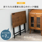 デスクチェアセット 折りたたみ 80×45×72cm ブラウン/ブラック