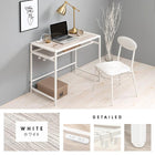 デスクチェアセット 棚付き 90×50×72cm ブラウン