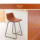 バーチェア チェア背もたれ四角タイプ 48×48.5×84.5cm ブラック