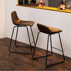 バーチェア チェア背もたれ四角タイプ 48×48.5×84.5cm ブラック