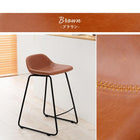 バーチェア チェア背もたれ低めタイプ 48×48.5×75.5cm ブラック