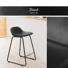 バーチェア チェア背もたれ低めタイプ 48×48.5×75.5cm ブラック