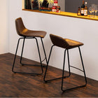 バーチェア チェア背もたれ低めタイプ 48×48.5×75.5cm ブラック