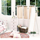 パーテーション ギャザーカーテン 40×148cm×3連 アンティークホワイト