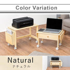 パソコンテーブル 55×30×40cm ナチュラル