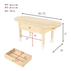 パソコンテーブル 55×30×40cm ナチュラル