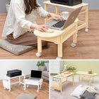 パソコンテーブル 55×30×40cm ナチュラル