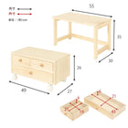 パソコンデスク 55×30×35cm ナチュラル