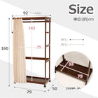 ハンガーラック BOX型 92×50×160cm ダークブラウン