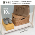 ハンガーラック BOX型 上棚あり 92×50×185cm ダークブラウン