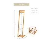 ハンガーラック L字型 30×45×150cm ライトブラウン